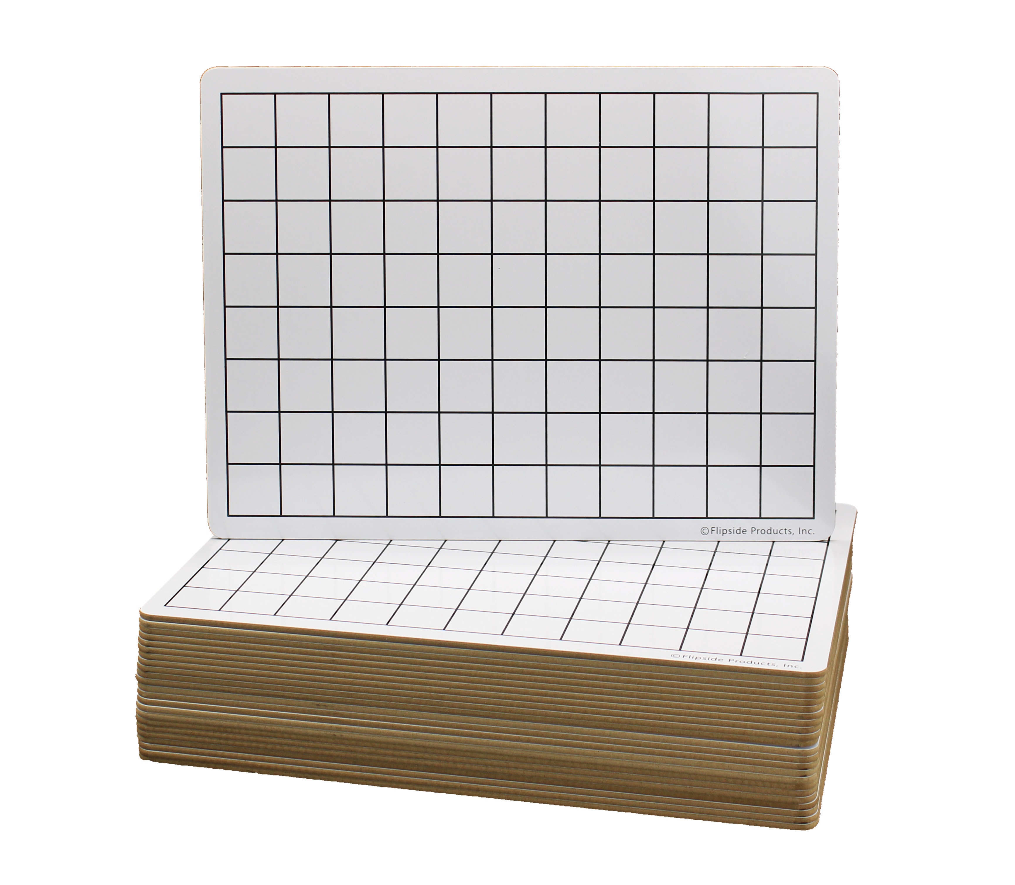Flipside Products Reversible Graph / Grid Lap Board Whiteboard, 9" x 12