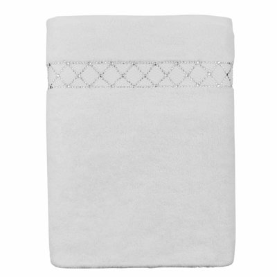 Sparkles Home Atlas Rhinestone Bath Towel | Glamorous Cotton Terry Towel with Glittering Cross Design