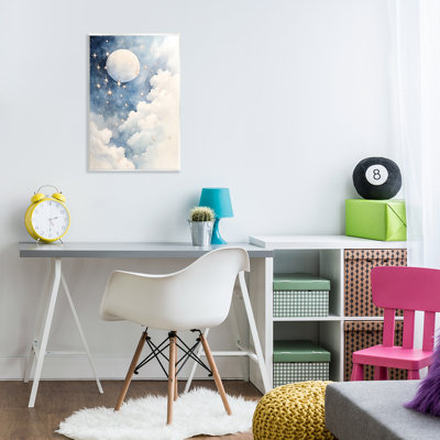 Starry Night with Dreamy Clouds Wall Plaque, design by Creative Studio
