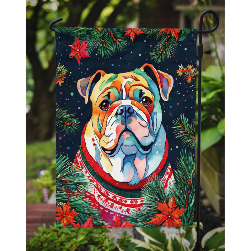 Drapeau de jardin en polyester à 2 faces, H 15,5 po x l 11,25 po