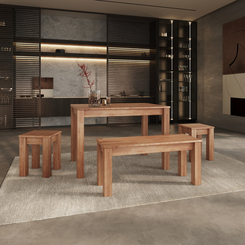 Thorin Solid Wood Dining Table, Beech Heartwood, 75cm H x 110cm L x 75cm W