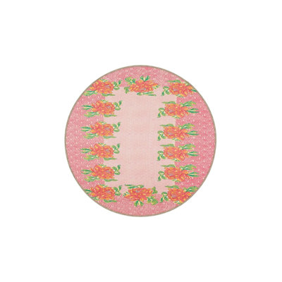 Tapis intérieur / extérieur rose Kira