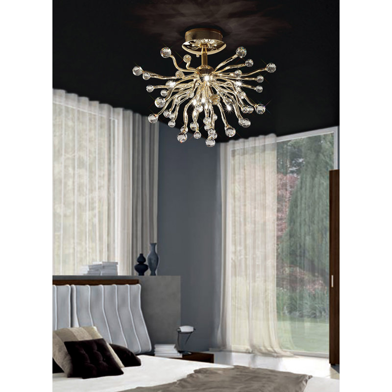 Semi Flush Mount, French Gold