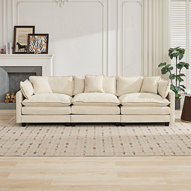 Canapé modulaire 3 places Cloud, Beige