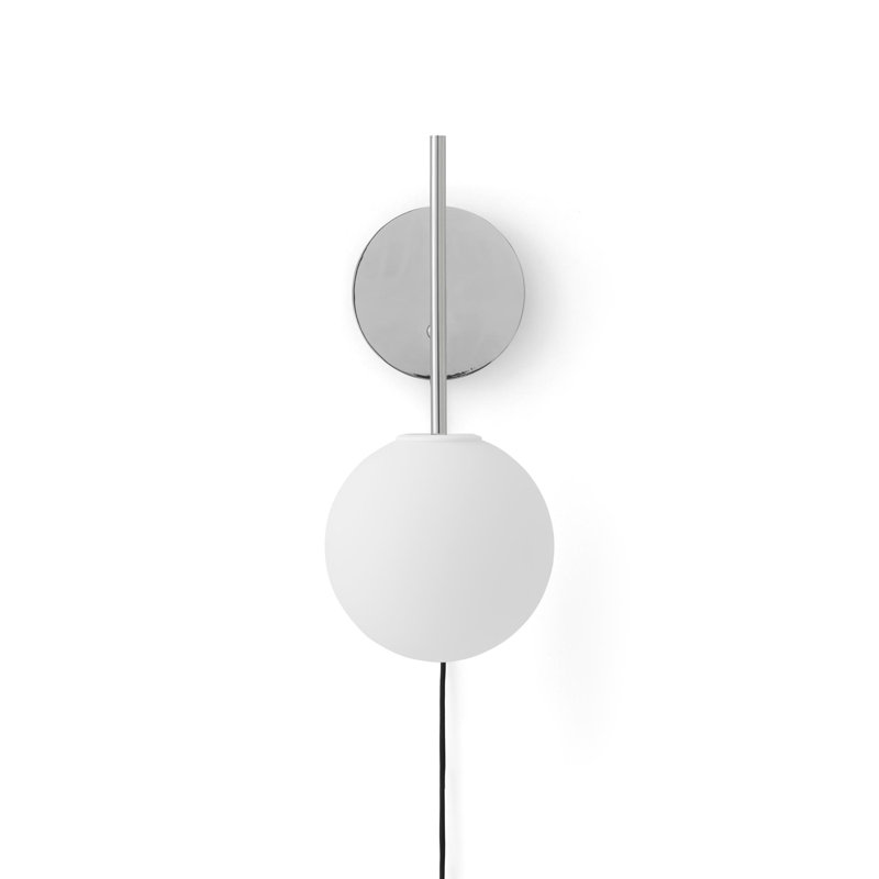TR Bulb Suspended Wall Lamp, Frame, Brushed Brass, ETL, Polished Steel