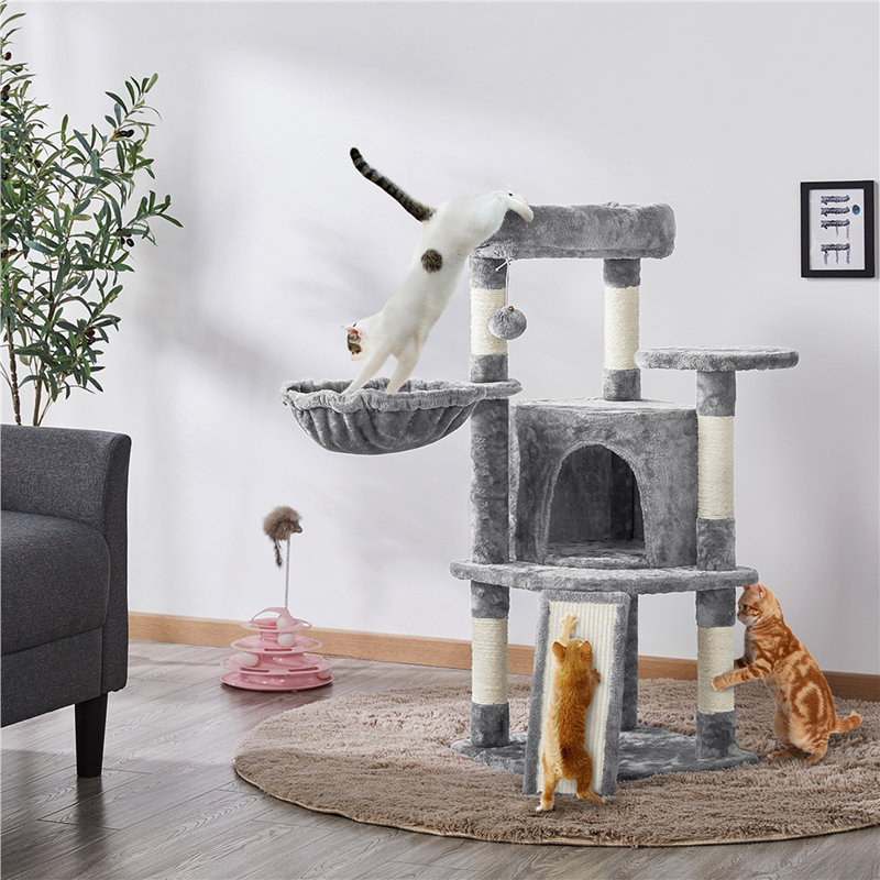 Davalos 42'' H Cat Tree, Light Grey