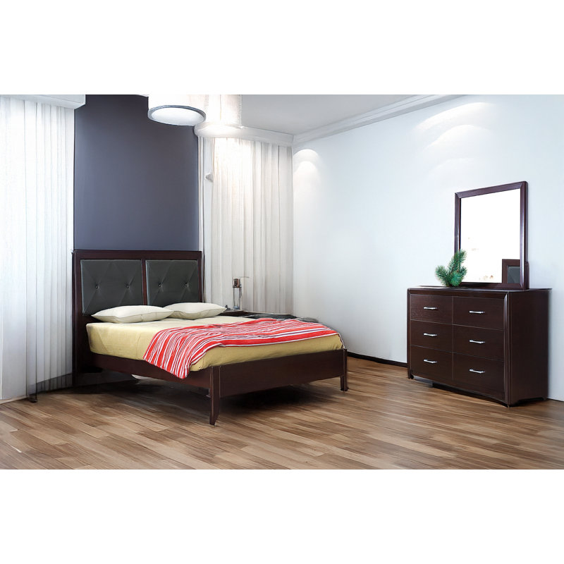 Ensemble de chambre avec lit tapissier Floyd, Simple