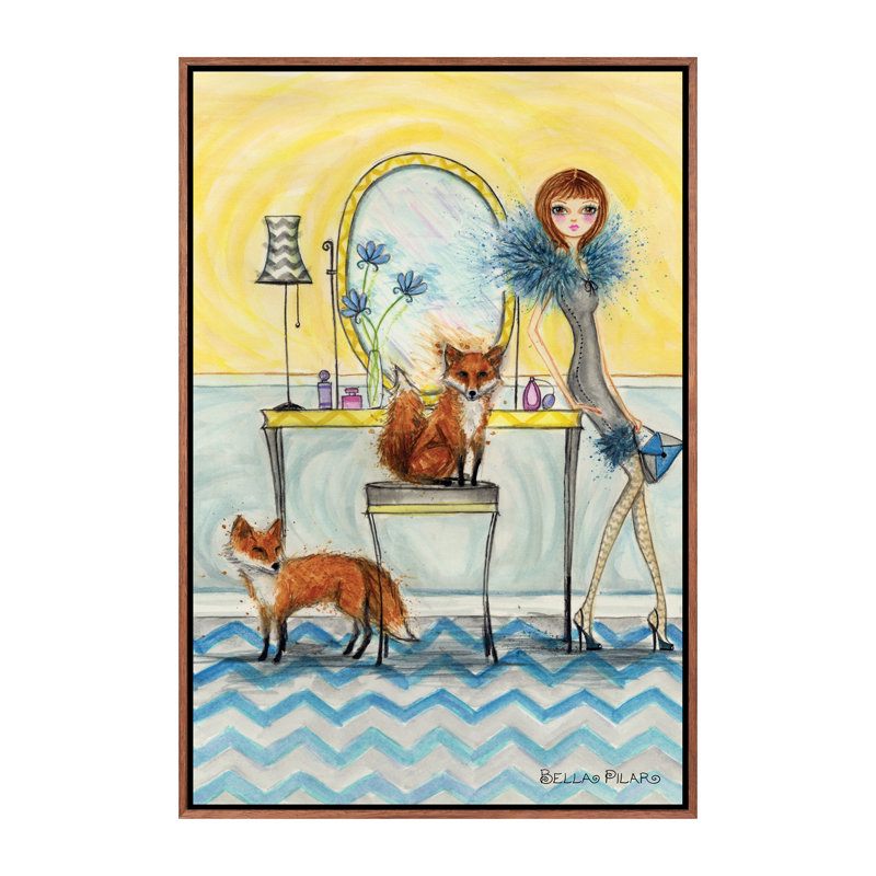 Art fiona et fox, H 40 po x l 26 po x P 1,5 po, Toile avec cadre en bois classique
