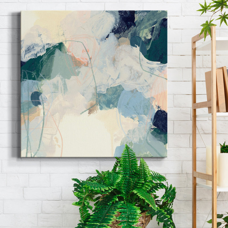 Toile tendue avec nuage Cloud Gesture II - prêt à accrocher, H 16 po x l 16 po x P 1 po