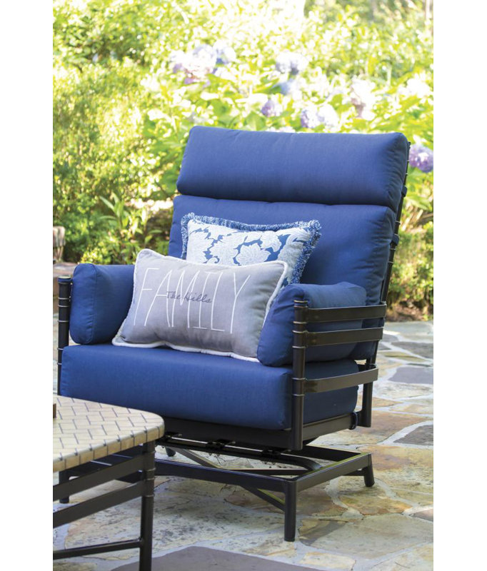 Lancaster Outdoor Ottoman, Cast Ash Sunbrella® Plainweave