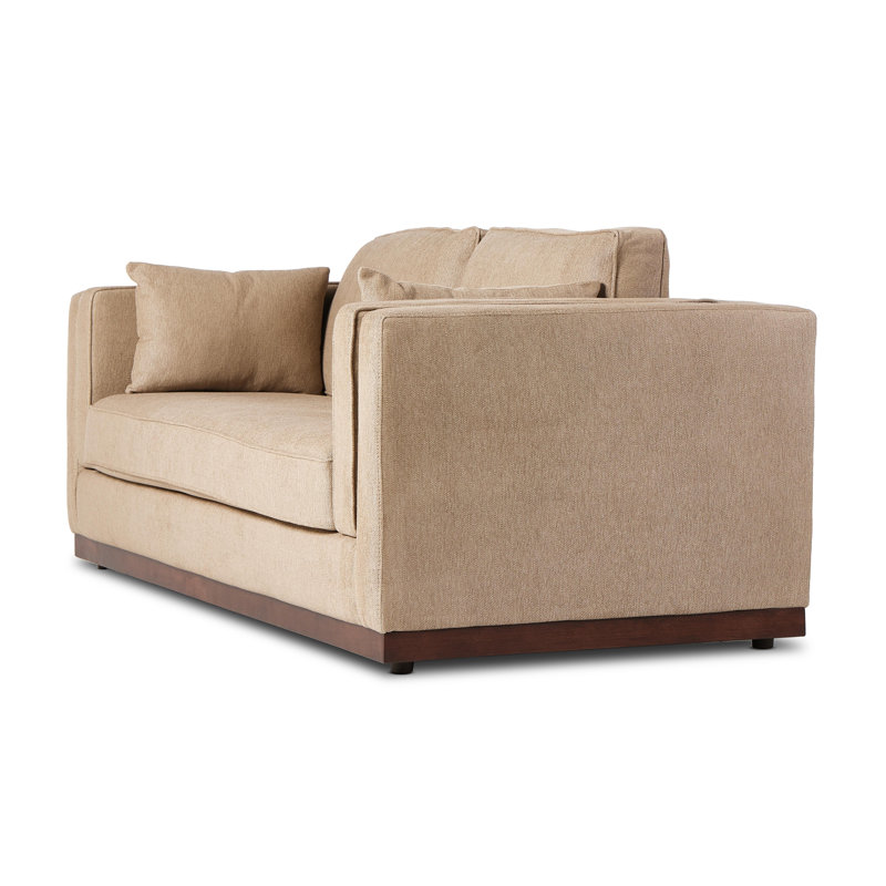 Lawrence Sofa, Nova Taupe 100% Polyester, 34" H x 87" W x 40.5" D