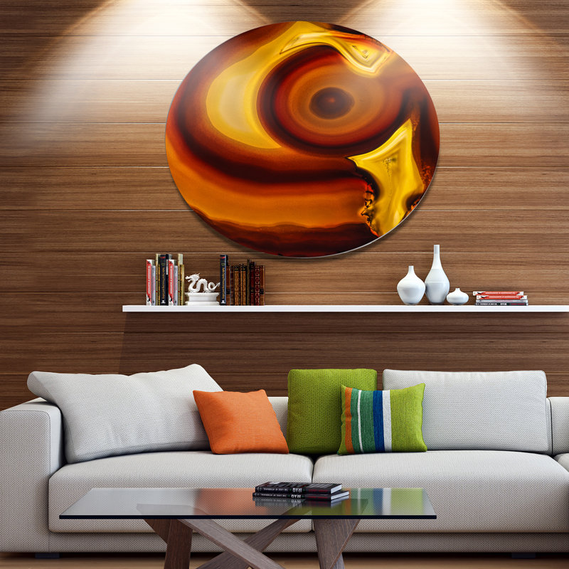 «Agate Geode Slice Macro», impression, H 38 po x l 38 po x P 1 po, Métal