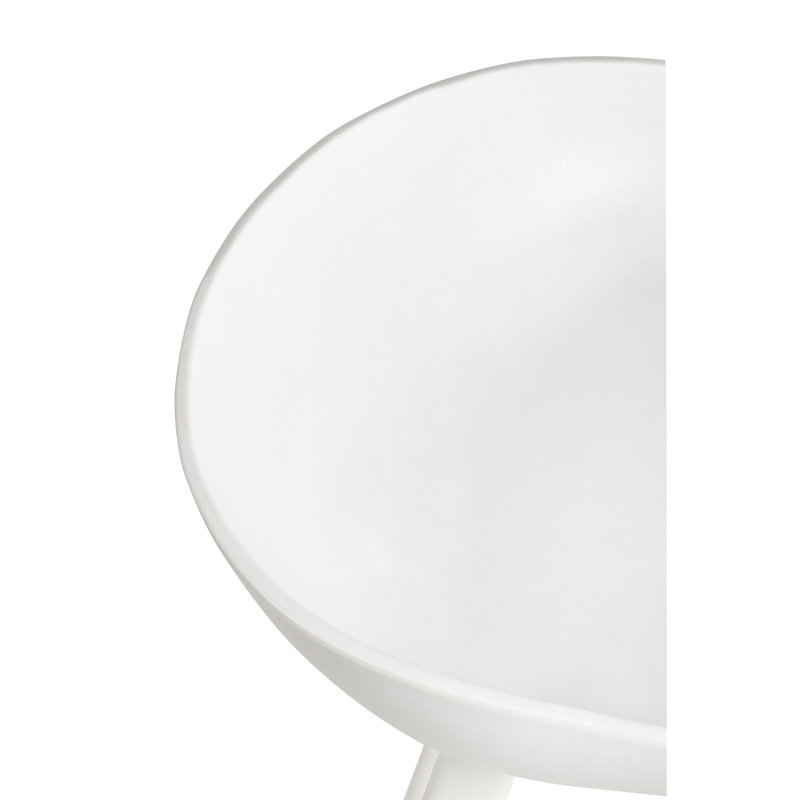 Dragan Counter Stool with Metal Frame, White