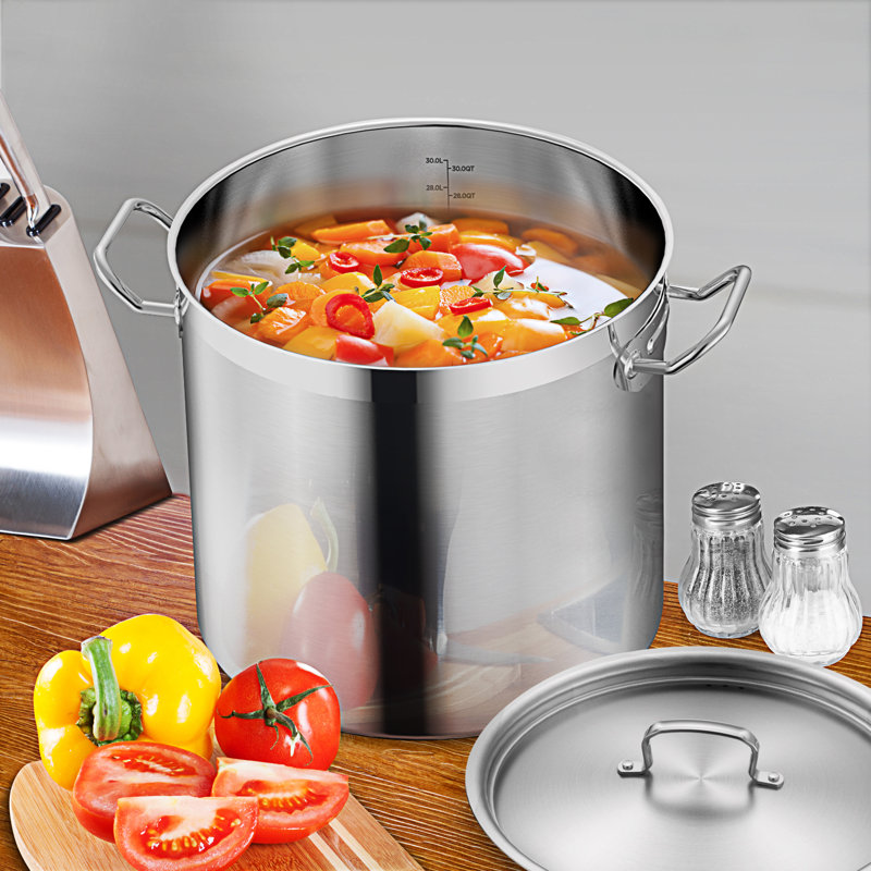 NutriChef Stainless Steel Stock Pot, 40