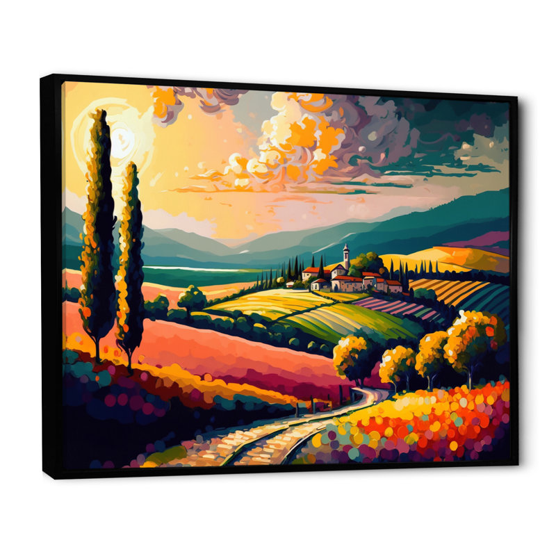 Maylynn rayonnant de soleil sur les plaines III, H 12 po x l 20 po x P 1 po, Cadre flottant noir