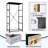 4 Drawer Dresser for Bedroom, Narrow Chest of Drawers, Wooden Top and Study Iron Frame 18"x37.5"-(WxH)