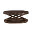 Table basse ovale en bois de 44 po avec base en forme de X