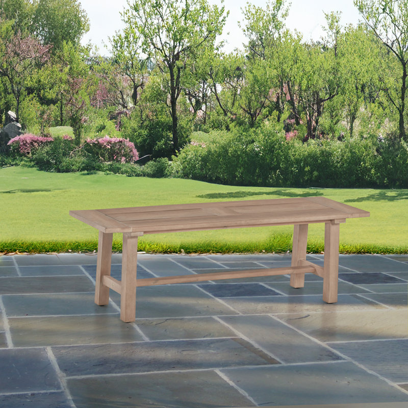 Banc d'extérieur rustique en bois d'acacia, Brun clair