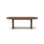Table basse de salon, ovale brun classique avec placage en bois massif, 47,24 pouces