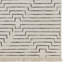 Tapis géométrique fait à la main gris / blanc Rowan-12785175