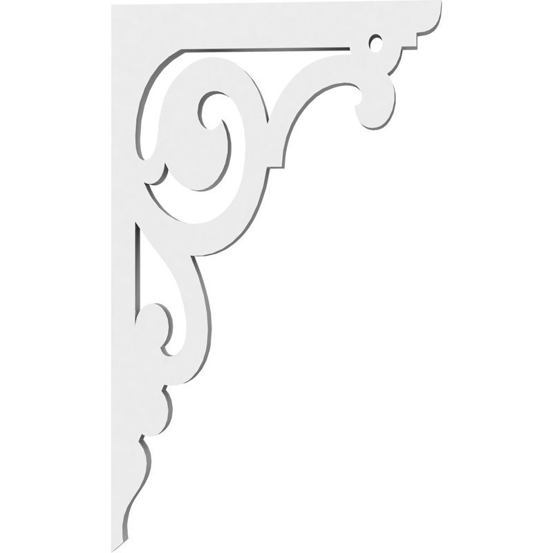Support en PVC de qualité architecturale Hurley, 5/8 po x 6 po x 10 po, Athènes