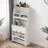 Multifunctional Storage Cabinet Buffet Hutch with Foldable Dining Table for Small Spaces