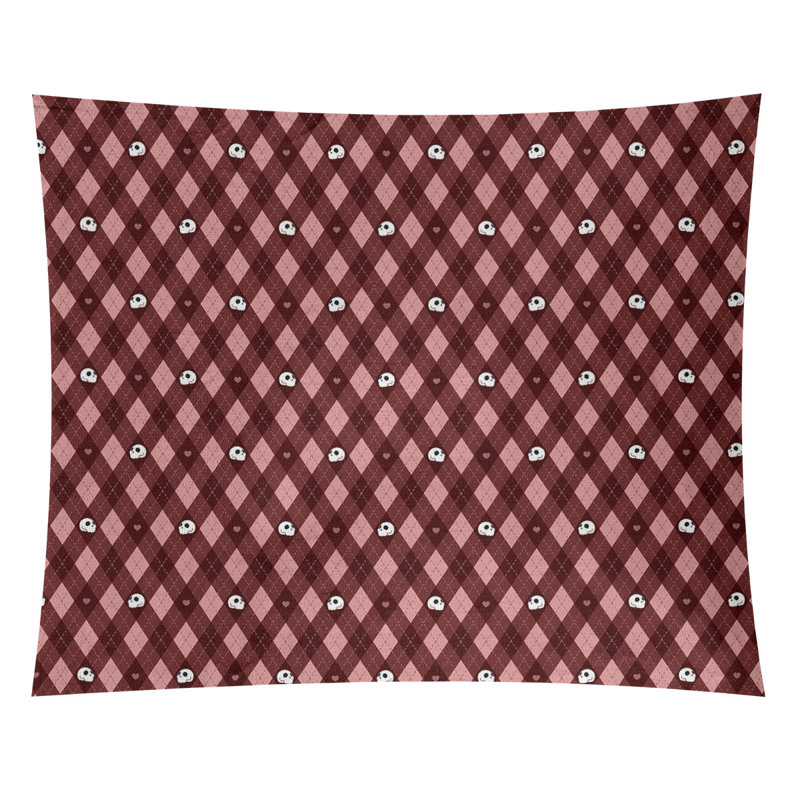 Tapisserie argyle crâne par katelyn elizabeth Kitterman, Intérieur / extérieur, H 60,5 po x l 81,5 po