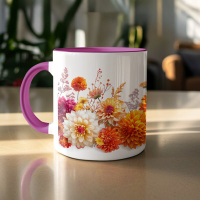 Handmade Ceramic Porcelain Coffee Mug Teacup and Saucer