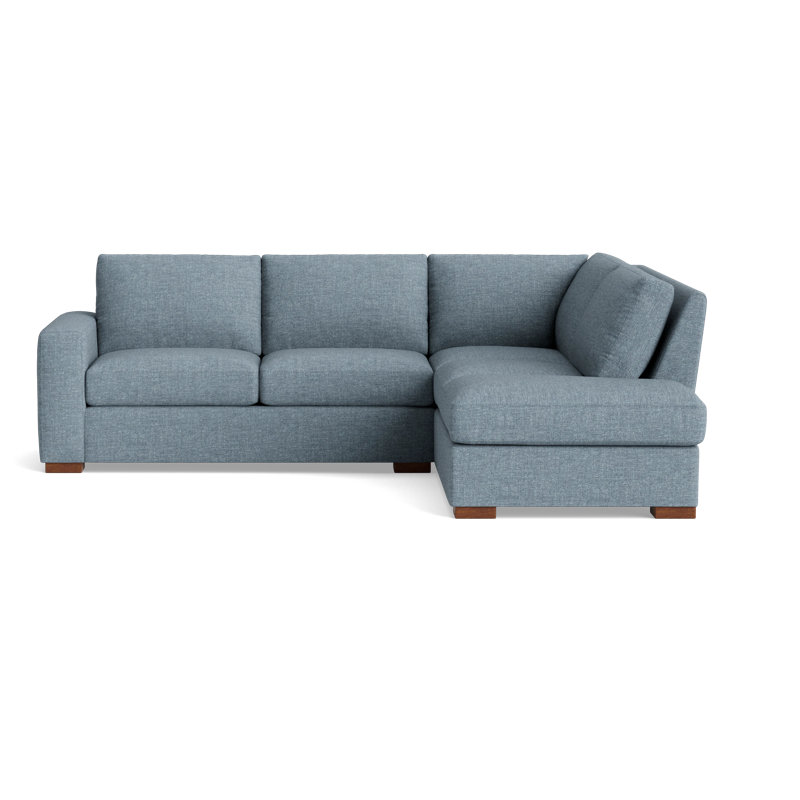 Couch Potato Sectional, Performance Weave - Onyx, Right Hand Facing