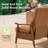 Penning Walnut Breathable Leather Push-Back Recliner -1990330603