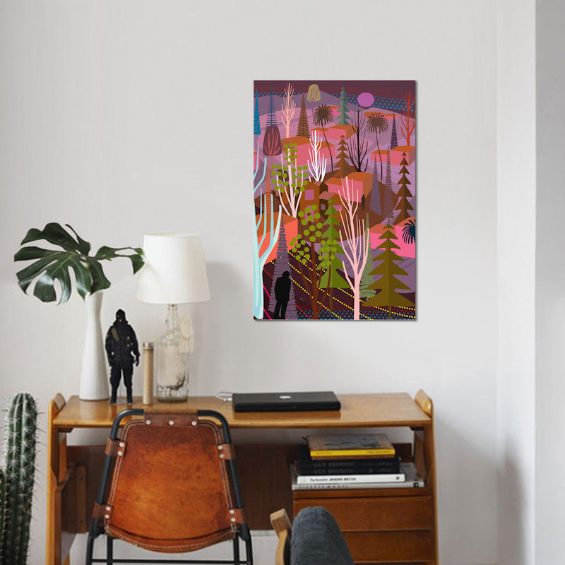 « caligula palm springs », impression sur toile, H 18 po x l 12 po x P 1,5 po, Toile tendue, Pas de tapis