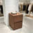 11.8" W Red Walnut Narrow Nightstand, 2-Drawer Slim Bedside Table with 2 Storage Compartments for Small Bedroom-1321693618