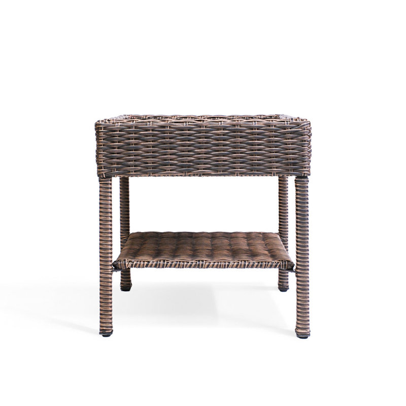 Table de bout d'extérieur en osier Bonucci