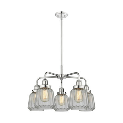Bayron 5 - Light Glass Dimmable Chandelier