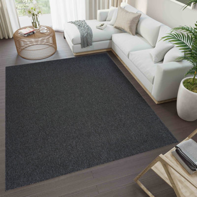 Souta Solid Colour Machine Tufted Shag Area Rug