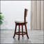 24" Counter Height Slat Back Swivel Stool,  Fabric Seat-1470185933-1470185935