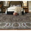 Tapis oriental brun / taupe en laine noué à la main 6 pi x 8 pi 10 po Trinity