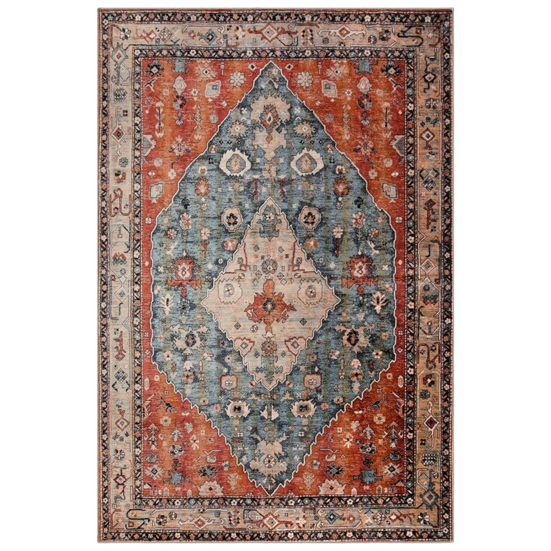 Tapis de salle de bain Watte Boho Tribal, Rectangle 5 pi x 7 pi