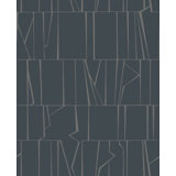 Huntington Indigo Geometric Stripe Wallpaper