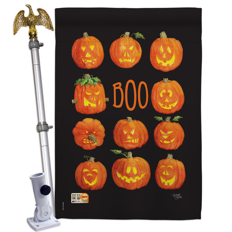Double Sided 40'' H x 28'' W Polyester Halloween Flag Set