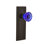 Mission Plate with Crystal Cobalt Door Knob