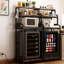 Mini armoire de réfrigérateur à 4 niveaux avec rangement pour le bureau et le salon, rangement rétro à structure solide et trous réglables, salle de cuisine adaptée