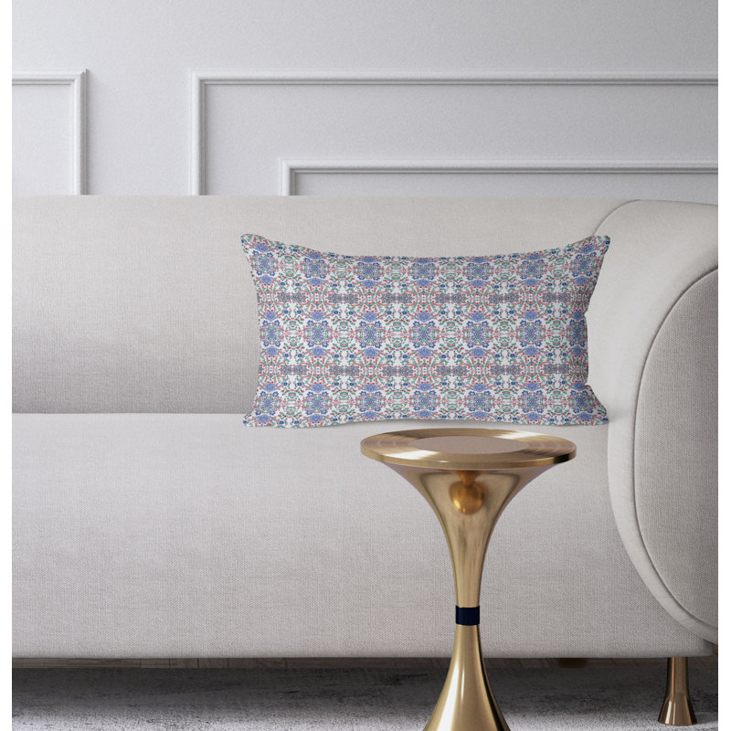 Coussin Shalimar, Blanc / Vert