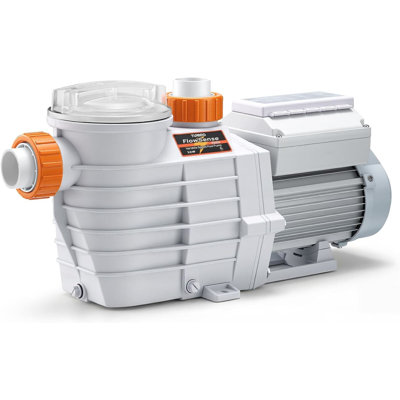 TURBRO 3.0 HP Variable Speed Swimming Pool Pump, 8,700 GPH High Flow Self-Priming Pump for In/Above-Ground Pools, with Strainer Basket, 1.5” and 2.0” NPT Fittings, 220-240V, FS30V