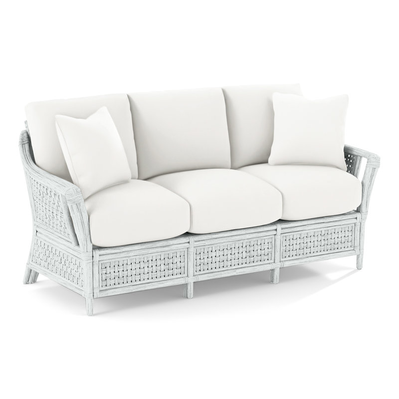 Boca Sofa, Frost White, Frond Blue