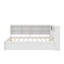 Lit de jour double en bois avec lit gigogne, y compris tablette de rangement et ports de chargement USB