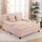 Luxury 57.1” Sofa Bed Chaise Lounge With Smart LED Lighting, Plush Chenille Fabric, And Adjustable Reclining Design-351475446