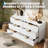 Fluted 6 Dresser Drawers for Bedroom, 47" Wood Storage Dresser & TV Stand with Metal Handles-928130403