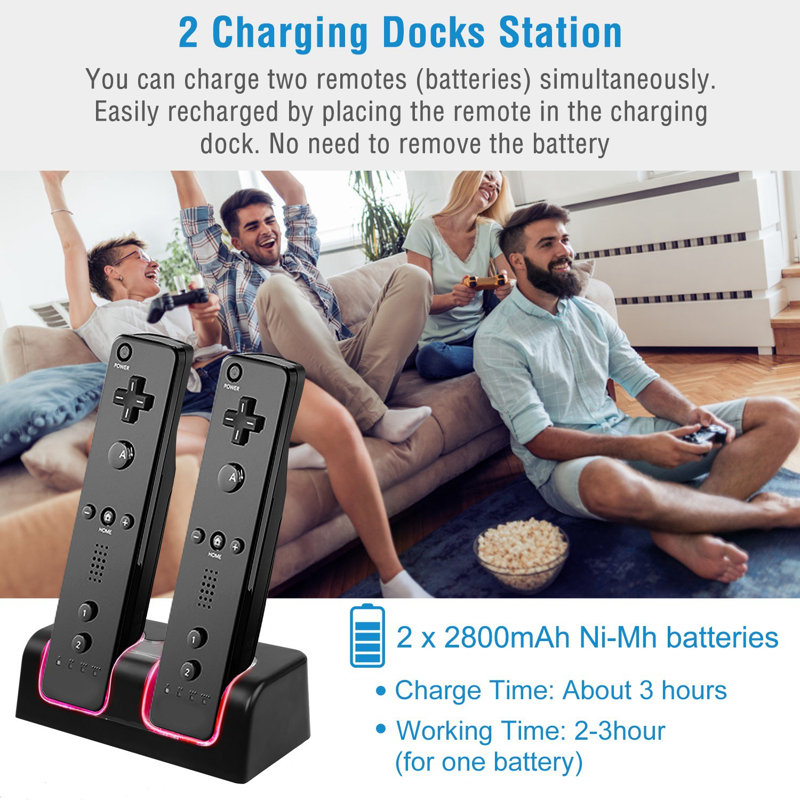 Chargeur de télécommande Wii, Noir