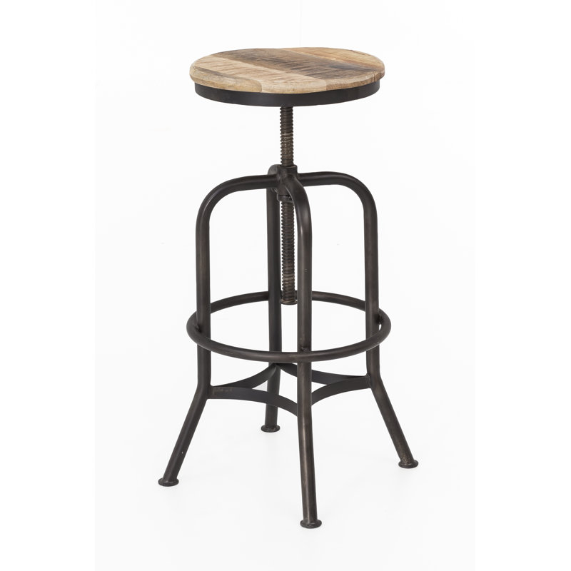 Nasim Adjustable Height Counter Stool with Metal Frame
